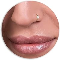 Vista 1 de Anillo de nariz de ópalo Oro ópalo blanco