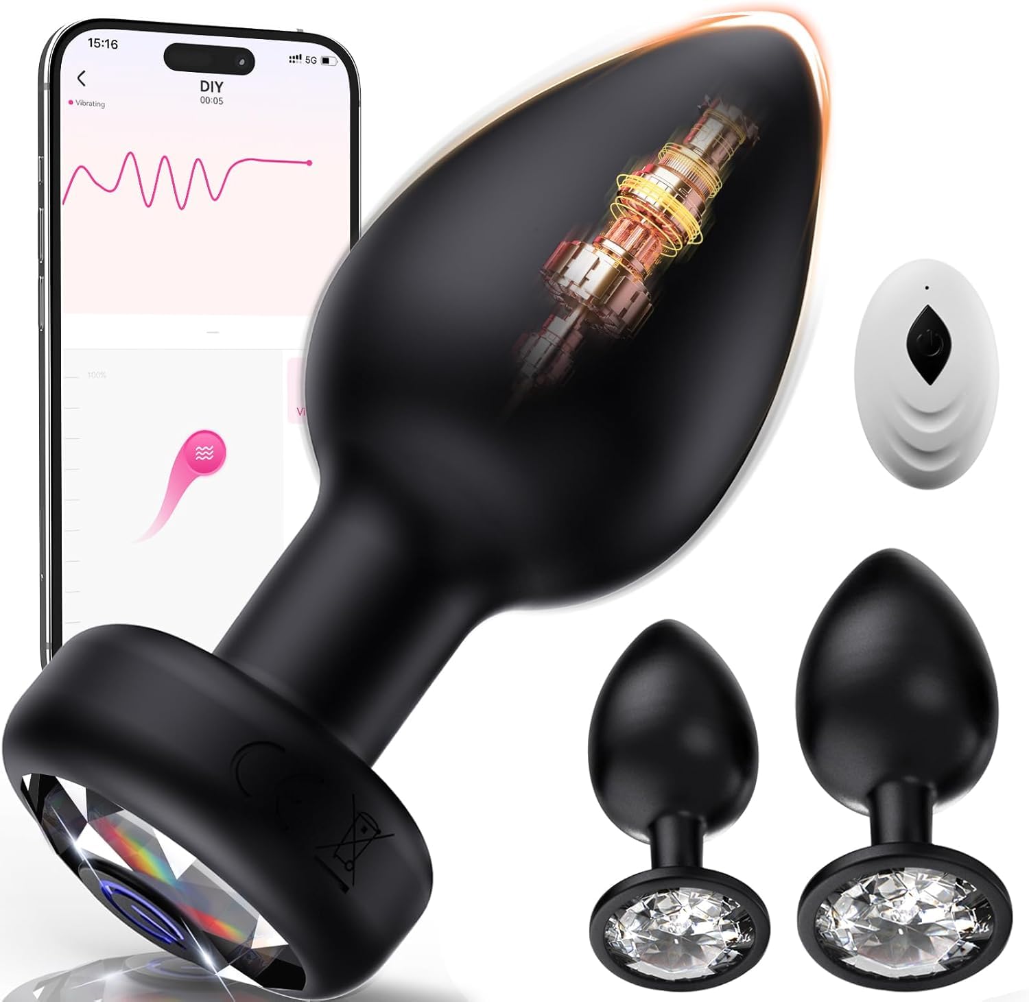 Anal Plug Vibrating Butt Plug Adult Sex Toys 3PCS Silicone Anal Plugs Anal Sex Toys with Remote Control