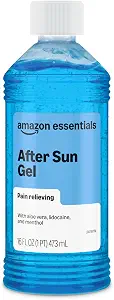 Amazon Essentials After Sun Gel with Aloe, Lidocaine, and Menthol, 16 Fl Oz