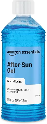 Amazon Essentials After Sun Gel with Aloe, Lidocaine and Menthol, 16 Fluid Ounce (1 Pack) (Previously Amazon Basics)