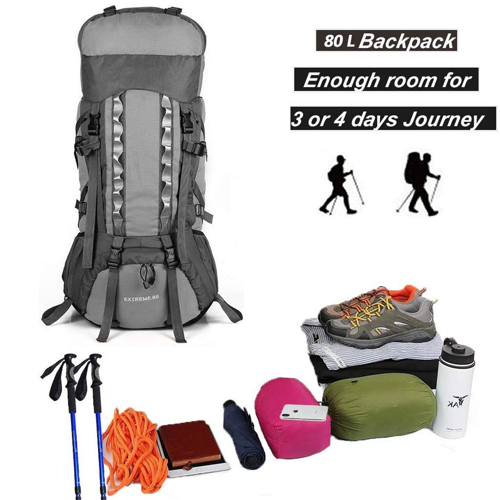 Wandern Reisen Daypack Rucksack für Outdoor-Sportarten Trekking Camping wasserdichte verschleißfeste Bergsteigen ultralarge kapazität männer Frauen 80l