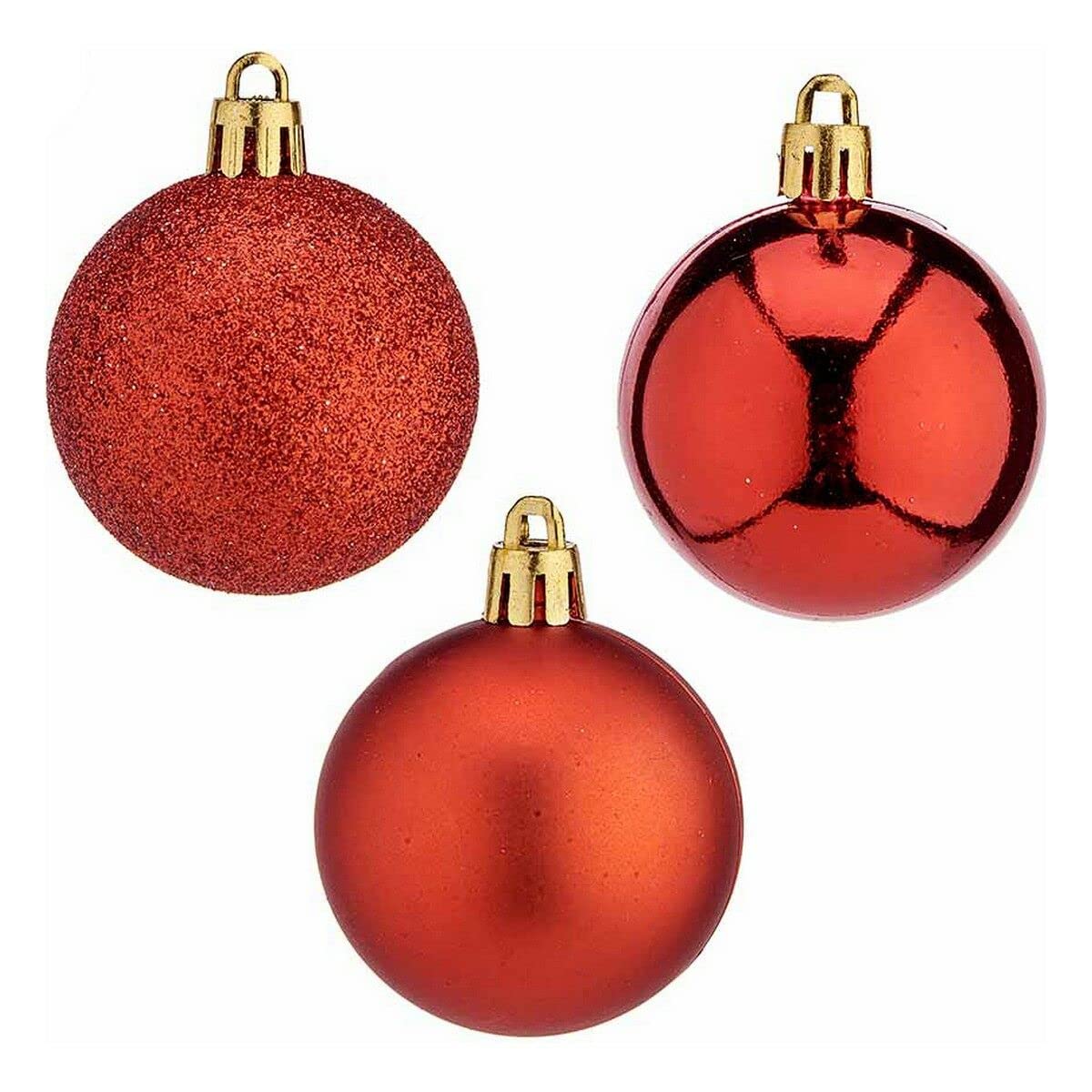 Krist+ Christmas Baubles Ø 5 cm 24 Units Red Plastic
