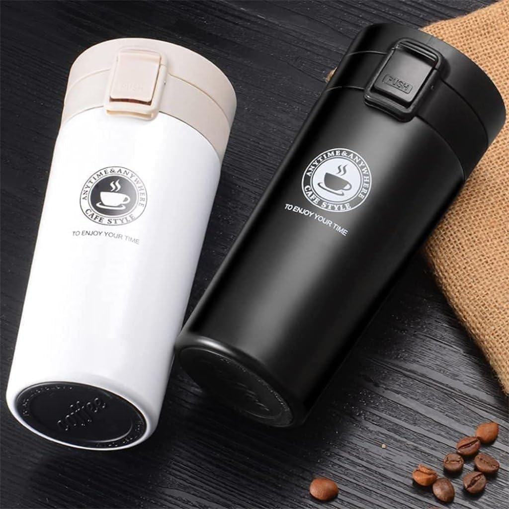 Z-ZERONTE Coffee Mug Double Wall Stainless Steel Tumbler Vacuum Flask Bottle Thermo Tea Mug Travel Mug 300ML Mesh Filter,Keeps Drinks 8 Hrs Hot & 14 Hours Cold for Ideal Gifting Multicolour- Pack of 1