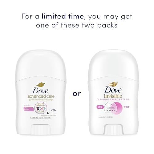 Dove Advanced Care Antiperspirant Deodorant Stick for Women Pack of 36 Clear Finish Trial and Travel Size 0.5 oz - image 3