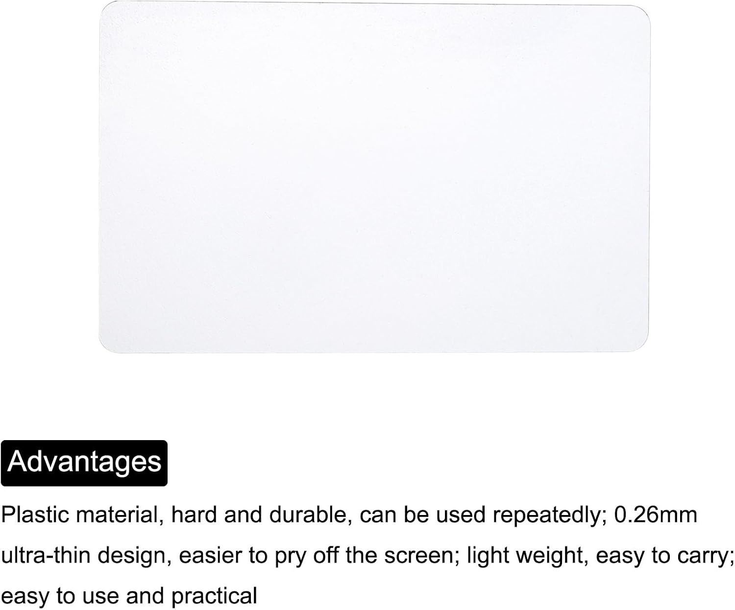 MECCANIXITY 50pcs Plastic Opening Card 0.35mm Ultra Thin Flexible Pry Opening Tool for LCD Screen Mobile Phone Repair