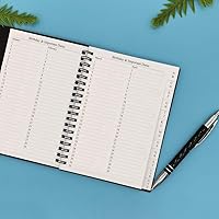 Vista 3 de Libreta de teléfono y cumpleaños con pestañas, libro de registro de direcciones para contactos, con números de teléfono, direcciones, cumpleaños