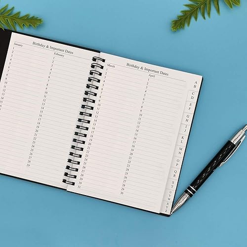 Miniatura 3 de Libreta de teléfono y cumpleaños con pestañas, libro de registro de direcciones para contactos, con números de teléfono, direcciones, cumpleaños y