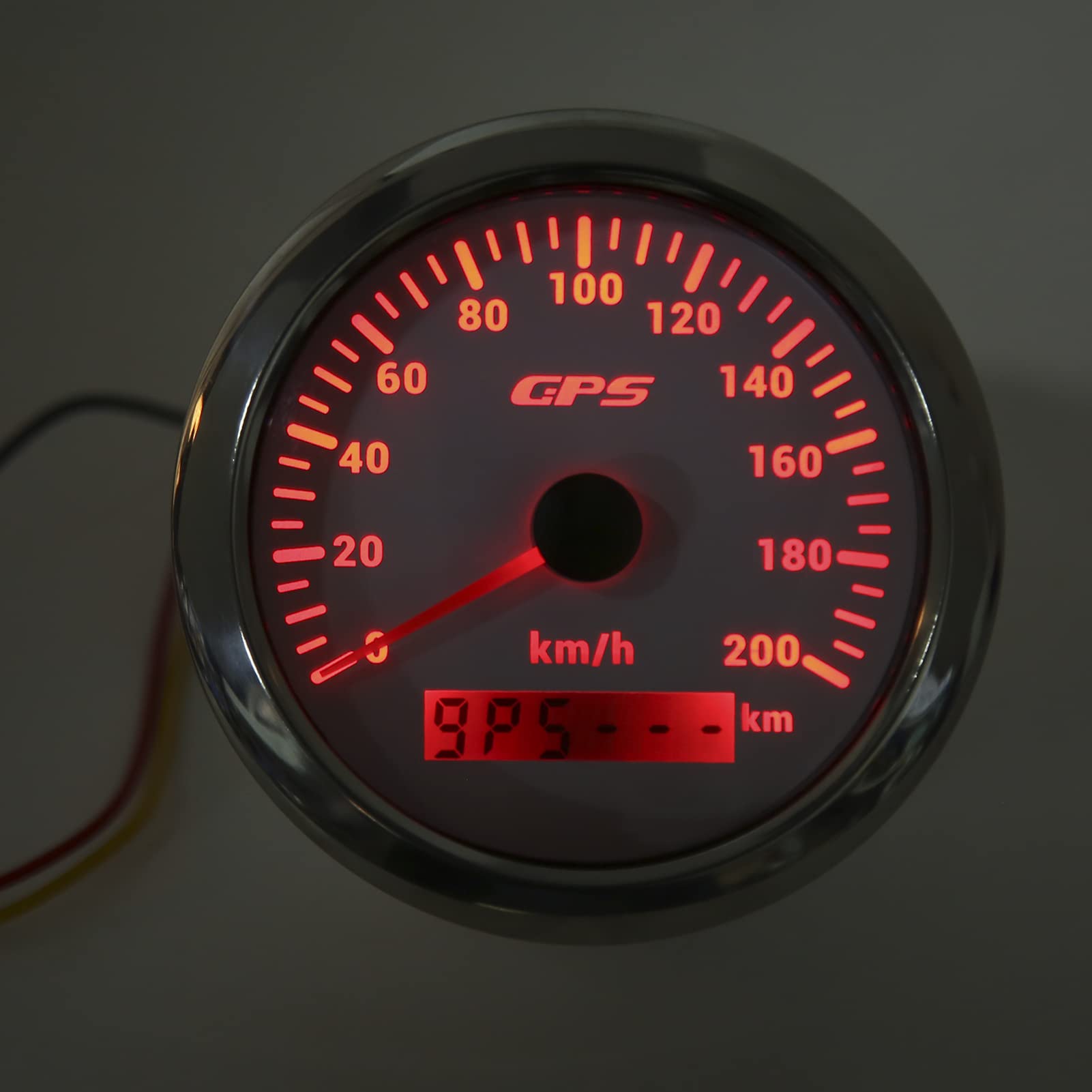 Velocímetro GPS, Velocímetro Digital MPH Impermeabilizante de 3,3 Pulgadas para Vehículos Marinos, Automóviles, Camiones, Barcos, Medidor de Velocidad 0-200 KM 1H con Retroiluminación (WHITE)