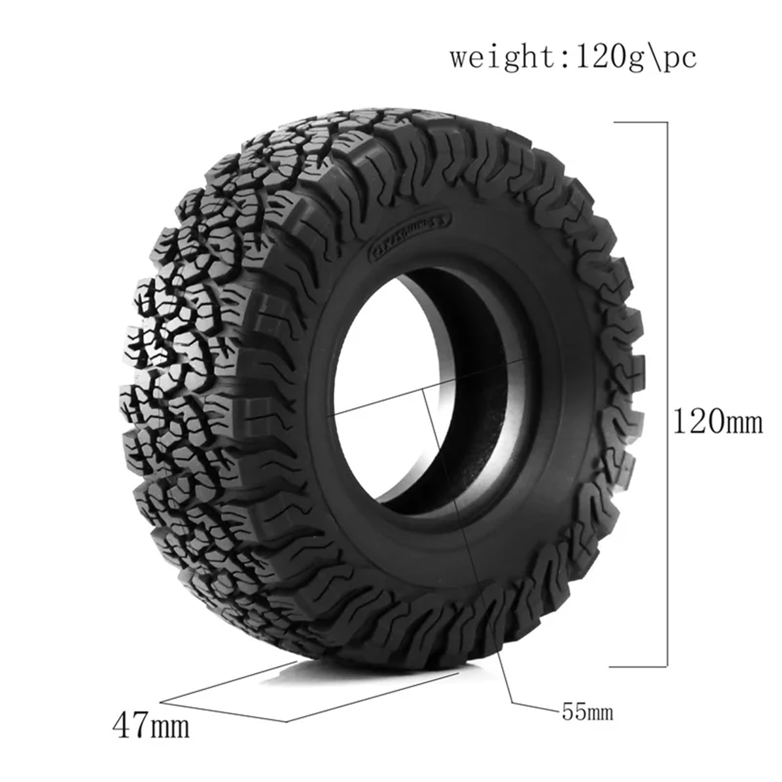 para Tank 300 F150 para SCX10 para Trx4 1/10 4 Uds Neumáticos Rueda 2, Pulgadas 120MM RC Escalar Coches Todoterreno Piezas Orugas Camiones Piezas Repuesto RC