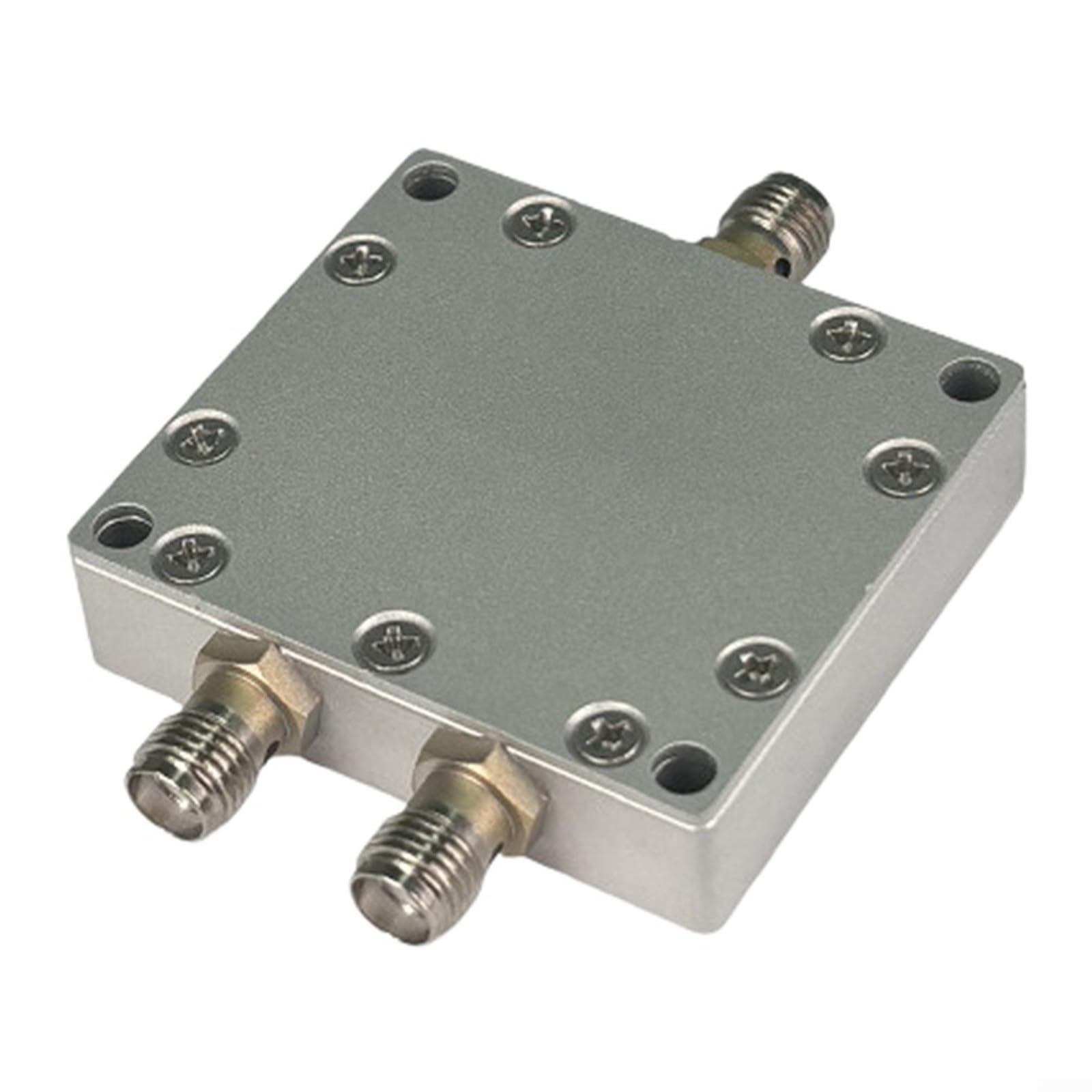 Combinador divisor de potencia de señal 1 a 2, 1GHz-4GHz, baja pérdida 0.5dB, VSWR 1.25, aislamiento de puerto de 24dB, metal para GPS para banda L, plateado