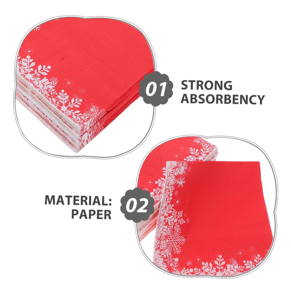 Homoyoyo 120 Piezas Servilletas Desechables Navidad Diseño de Alta Absorción para Fiestas y Reuniones Navideñas