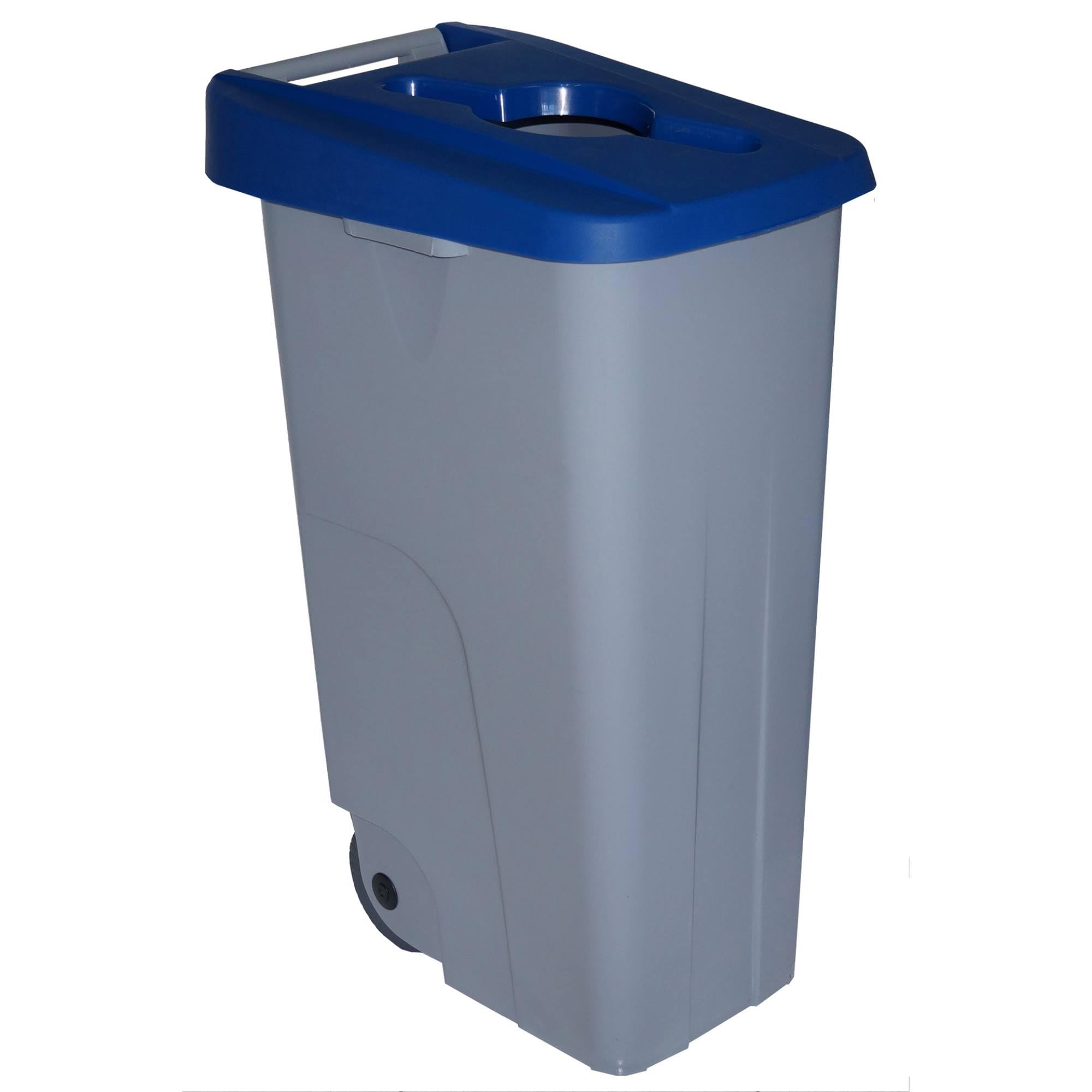 WELL HOME MOBILIARIO & DECORACIÓN Contenedor Abierto 85L Azul H.76cm + Rollo 10 bolsas de basura 100L