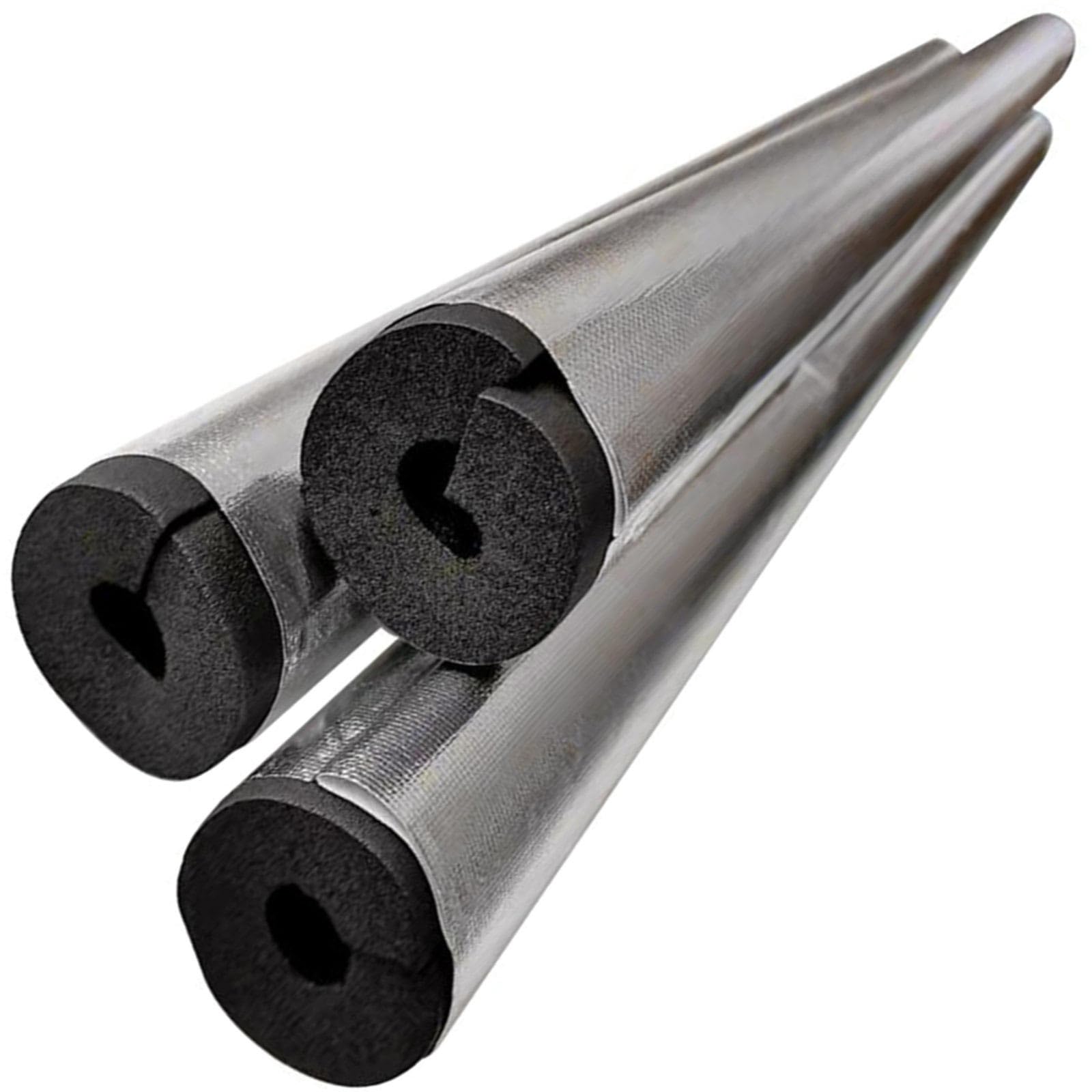 Tubo de Espuma, Fundas de Aislamiento Térmico para Tuberías Exteriores, Coquilla Aislante de Papel de Aluminio Autoadhesivo, Aislamiento para Tubos de Agua (ID) 219mm x (T) 30mm x (L) 0.95m