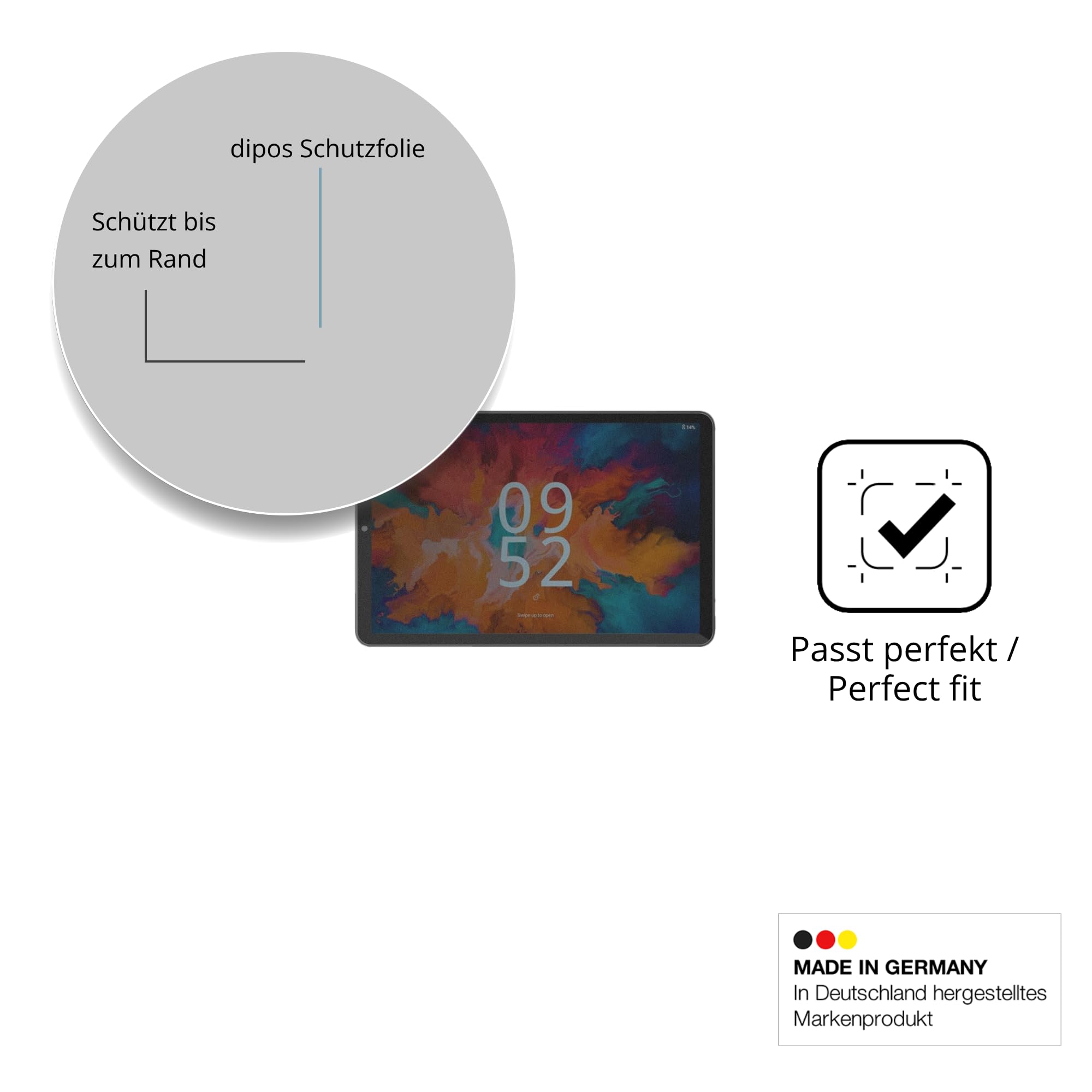 dipos Protector de Pantalla Antiespía para Crelander T60 Pro | Película protectora mate, filtro de privacidad 4 vías, ajuste perfecto, antiarañazos, sin burbujas, autoadhesivo