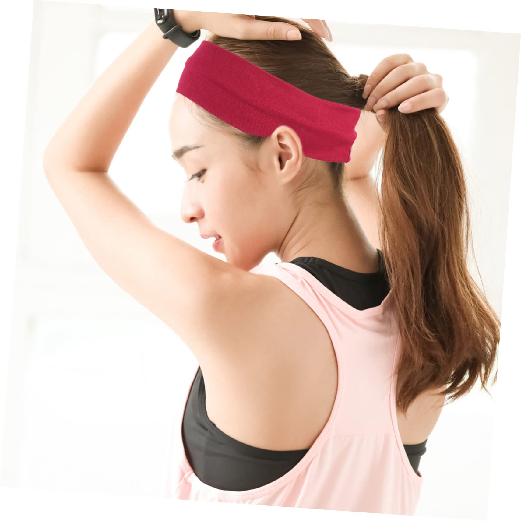 HEMOTON Diadema Antideslizante Muñequera Deportiva Banda De Entrenamiento Banda para La Cabeza De Yoga Correr Banda para El Sudor Spandex
