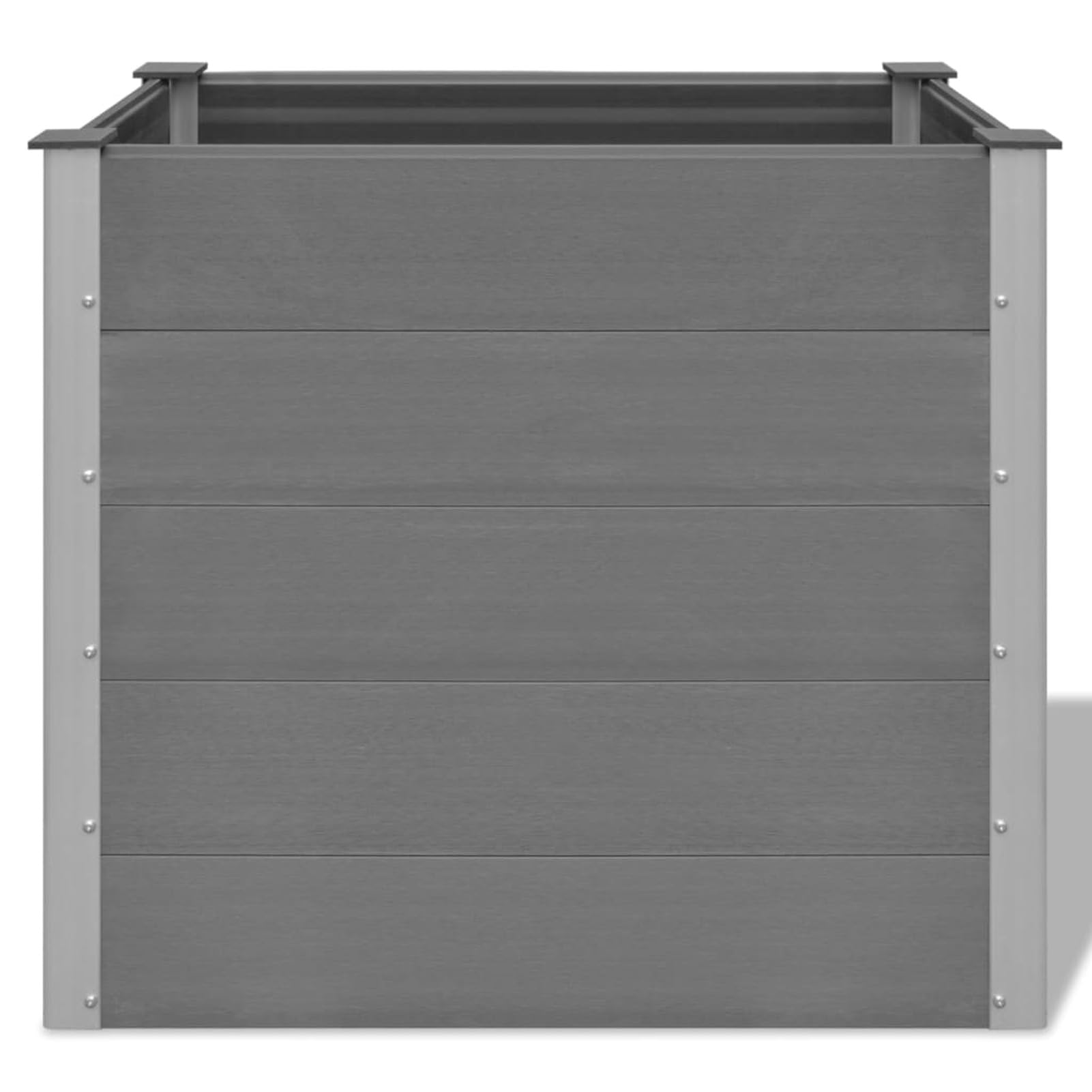 ARKEM Arriate de WPC Gris Jardinera Rectangular Traviesas De Madera para Jardin 100x50x91 cm