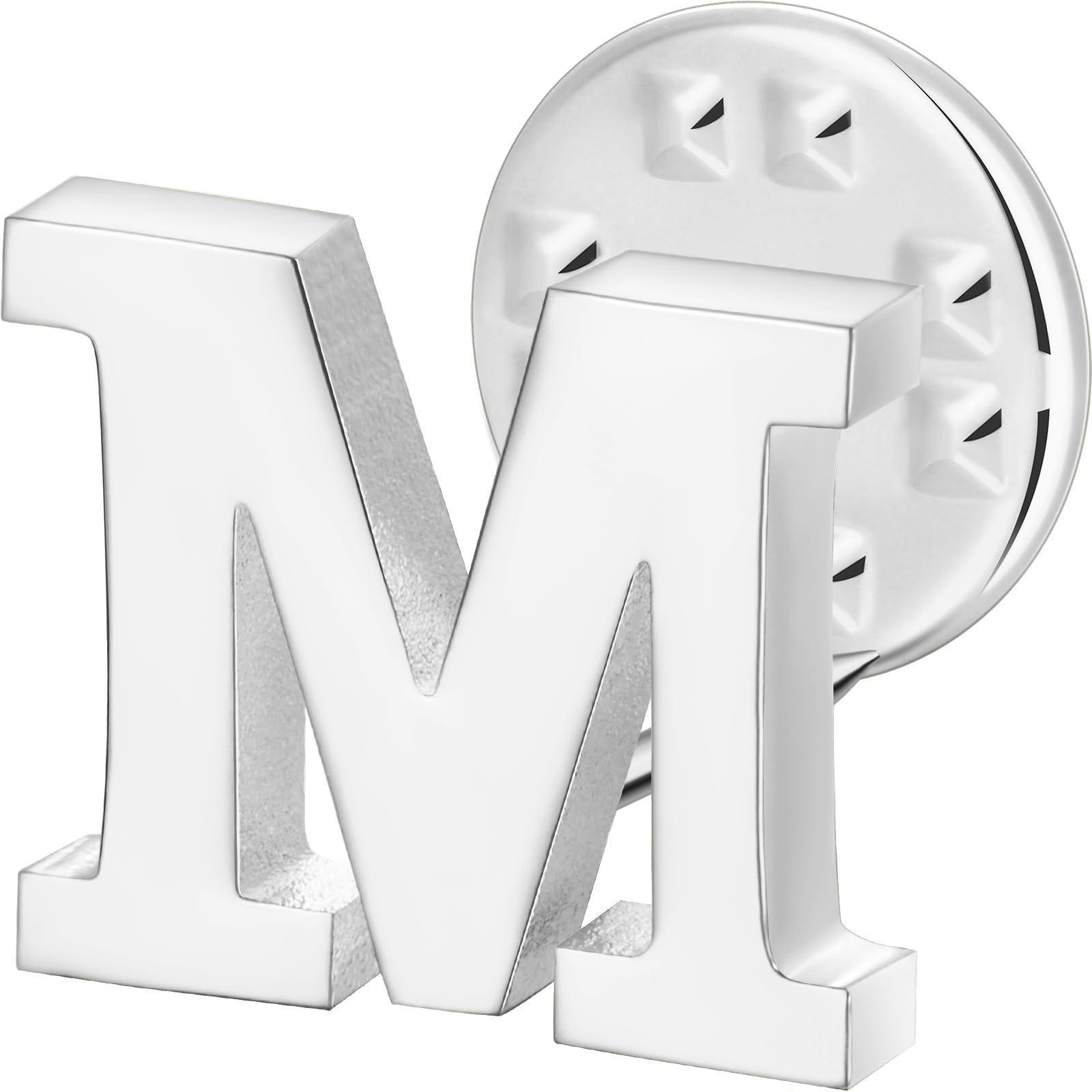 Initial Lapel Pin for Men Women, Brooch Pins for Men Suits, Metal Button Pins in 18K Gold and Silver Tone.