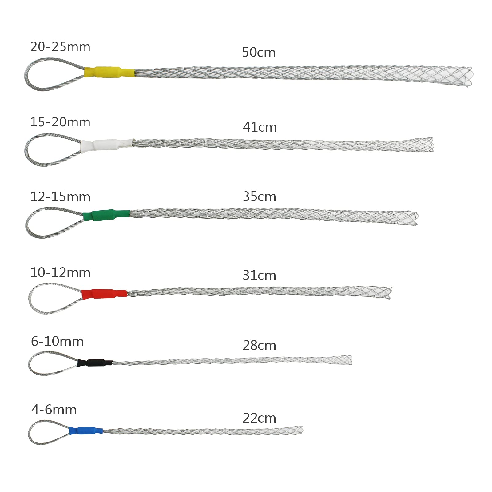 Kabel Trekken Grip Sok Kit Heavy Duty Mesh Trekker Metaal Verzinken Kabel Trekken Grip Sok Kit Heavy Duty Mesh Trekker Metaal Verzinken