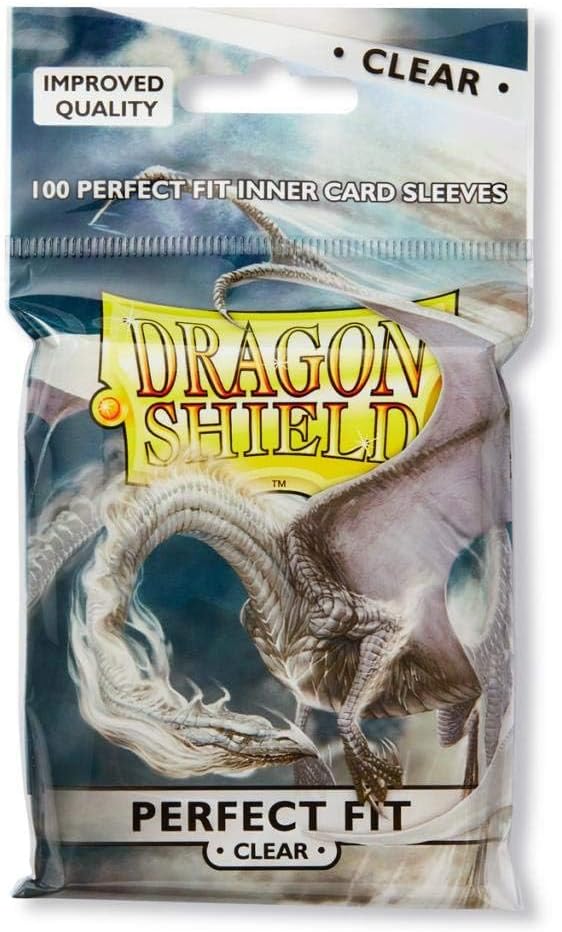 Dragon Shield Inner Sleeve Clear Standard Size 100 ct Card Sleeves Individual Pack | Compatible with Pokemon, Flesh & Blood, One Piece & Magic The Gathering