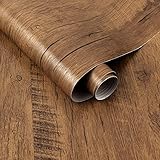 CiCiwind 60cm X 500cm Klebefolie Braun Holz Eiche Selbstklebende Tapete Natur Holzoptik für Zimmer Schrank Wand Küchen Tisch Vinyl Folie