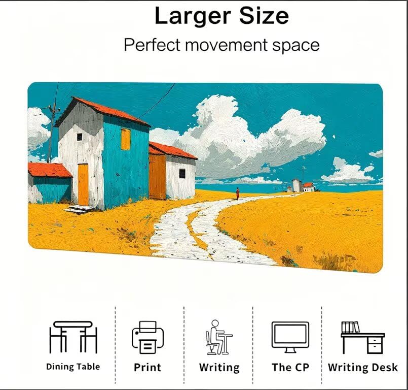 Abstrakcyjna podkładka pod mysz XXL 1200 x 600 x 3mm, duża podkładka pod mysz kabinową do gier, przyszyte krawędzie, antypoślizgowa gumowa podkładka pod mysz, do biura i gier, prezenty dla mężczyzn DZ
