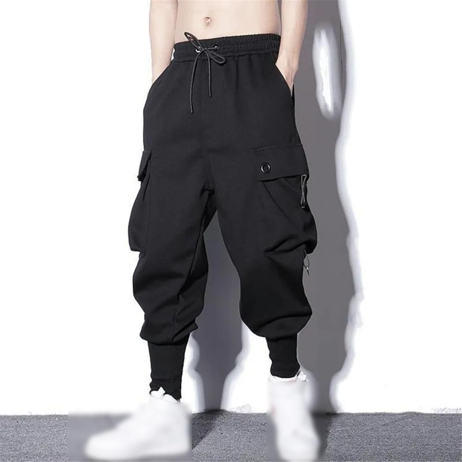 Pantaloni cargo larghi Harem per gli uomini Pantaloni da trekking all'aperto Pantaloni casual alla caviglia Pantaloni della tuta con tasca Streetwear