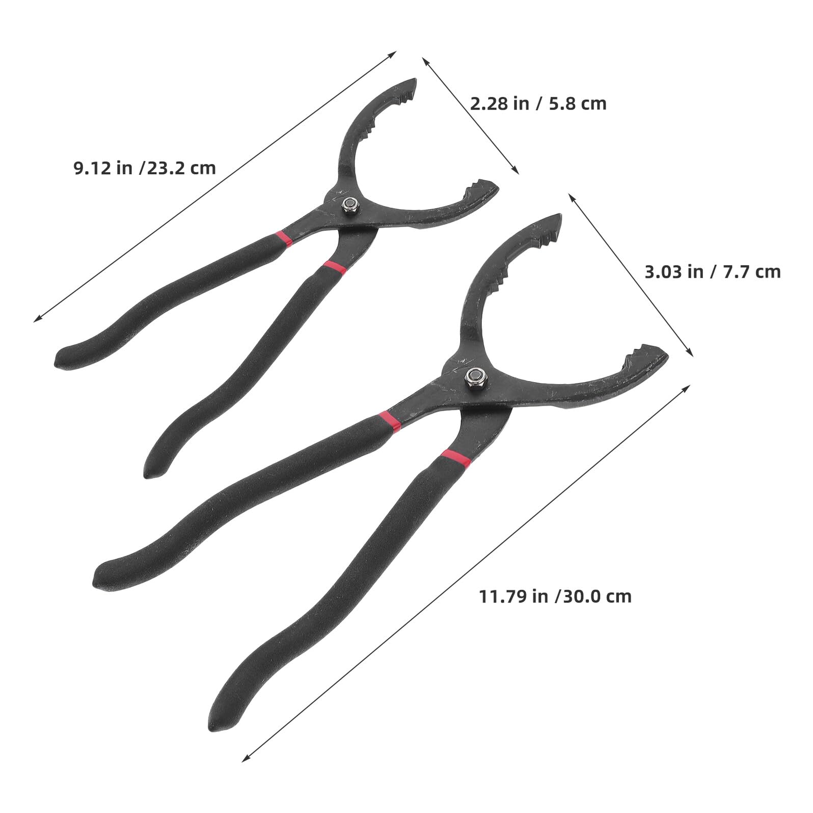 Toyvian Clé à Pince Réglable 10 et 12 Robuste Poignée Rouge et Noire Outil de Démontage Polyvalent pour Entretien Automobile Clé pour Vidange Moteur