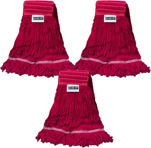 Cabezal de trapeador de limpieza industrial húmedo de alta resistencia, repuesto de cabezal de trapeador de algodón perfecto lavable para limpieza