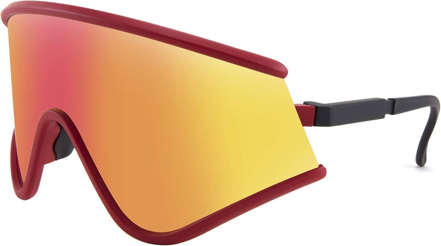 FEISEDY Shield Wraparound Sports Sunglasses for Men Women Outdoor Windproof One Piece Cycling B9023