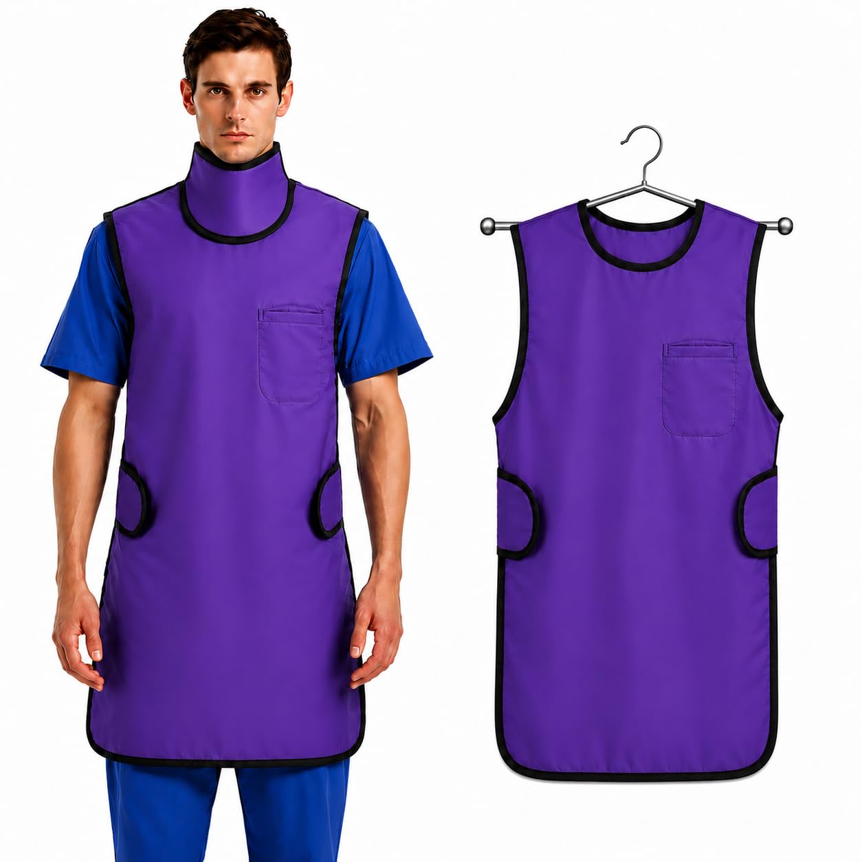 0.5mmpb Xray Lead Apron for Xray with Thyroid Shield and Hanger,Lead Gown,Dental Xray Shield