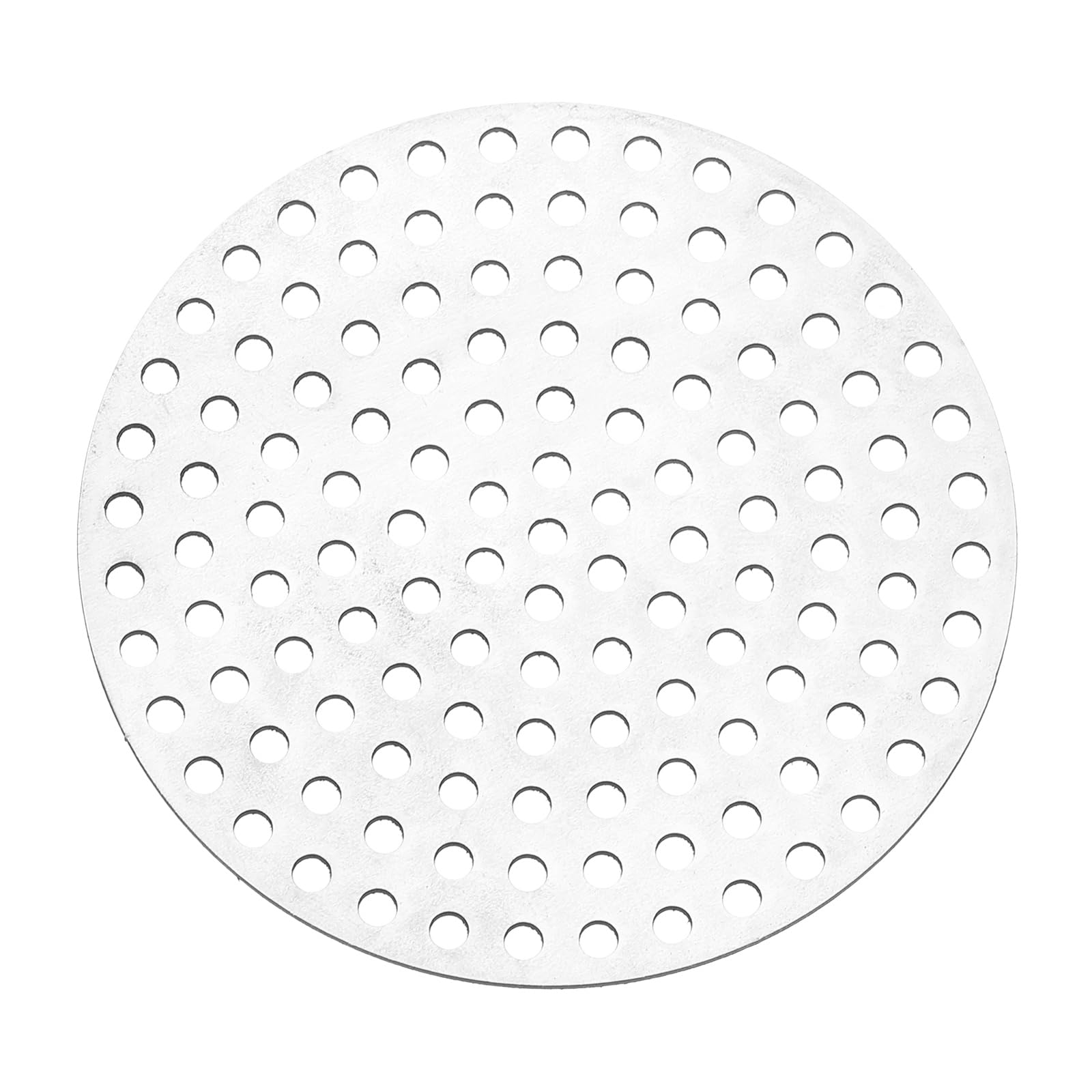 PATIKIL 3" Diametro 304 Lamiera Forata in Acciaio Inossidabile, Foro da 0.12" 19GA Rete metallico Espansa a Fette rotondo Piastra Schermo Decorativo per Griglie, Tono Argento