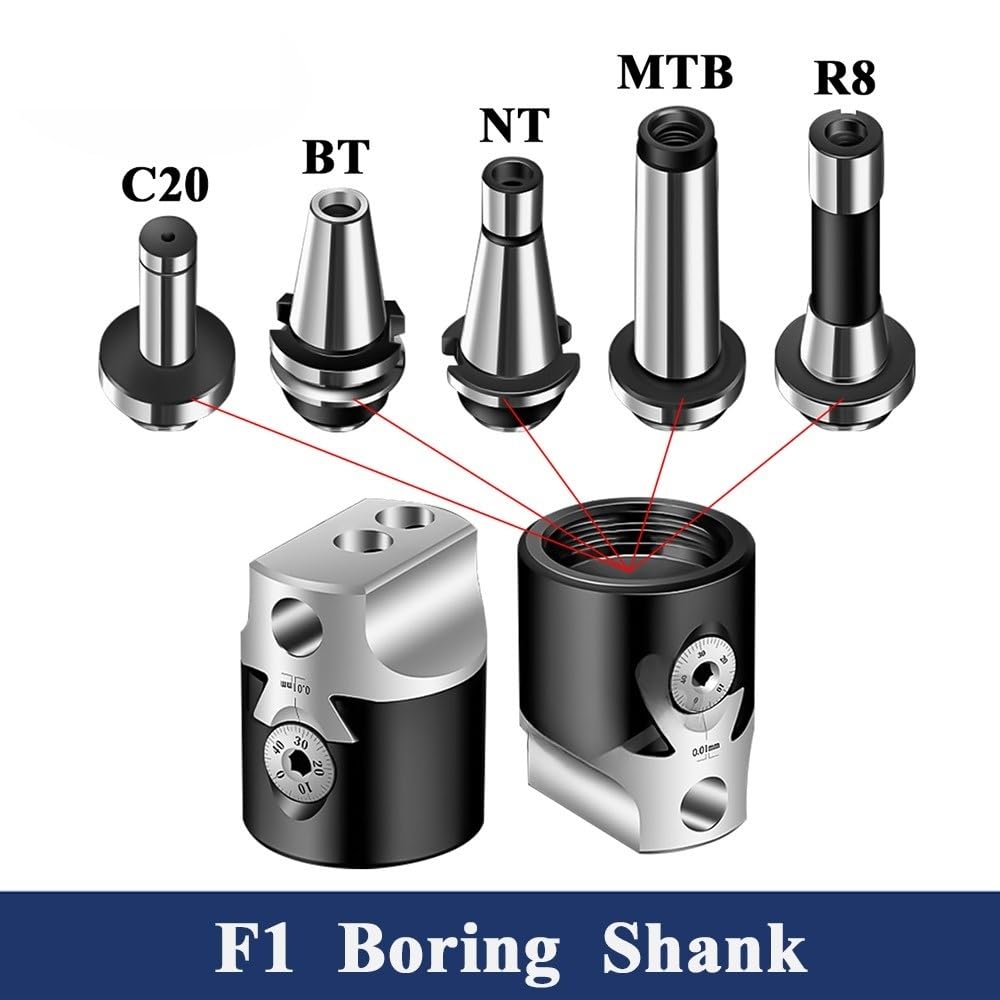 F1 Porta degli strumenti noiosi BT30 BT40 NT30 NT40 R8 MT2 MT3 MT4 MT5 C20 C20 C25 F1 Porta di utensili noiosi Tool Toolholder(NT30-F1 (M12))
