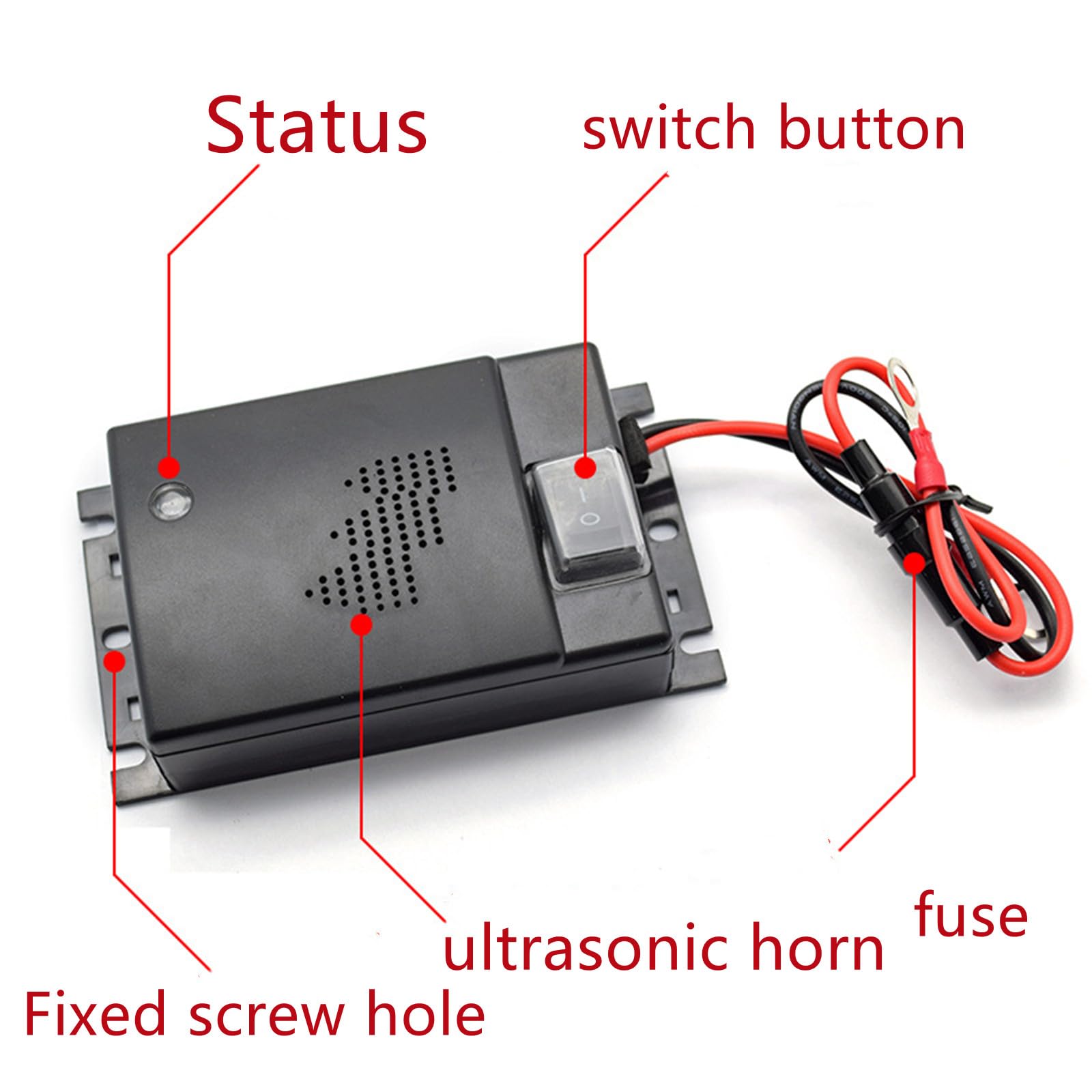 Repeller Anti-Martres,Anti Martre Voiture,Ultrason Défense Contre Les fouines pour Voiture,Repulsif Fouine pour Voiture,Repulsif Ultrason Anti Rongeur pour Voiture Haute fréquence,Alimentation 12V