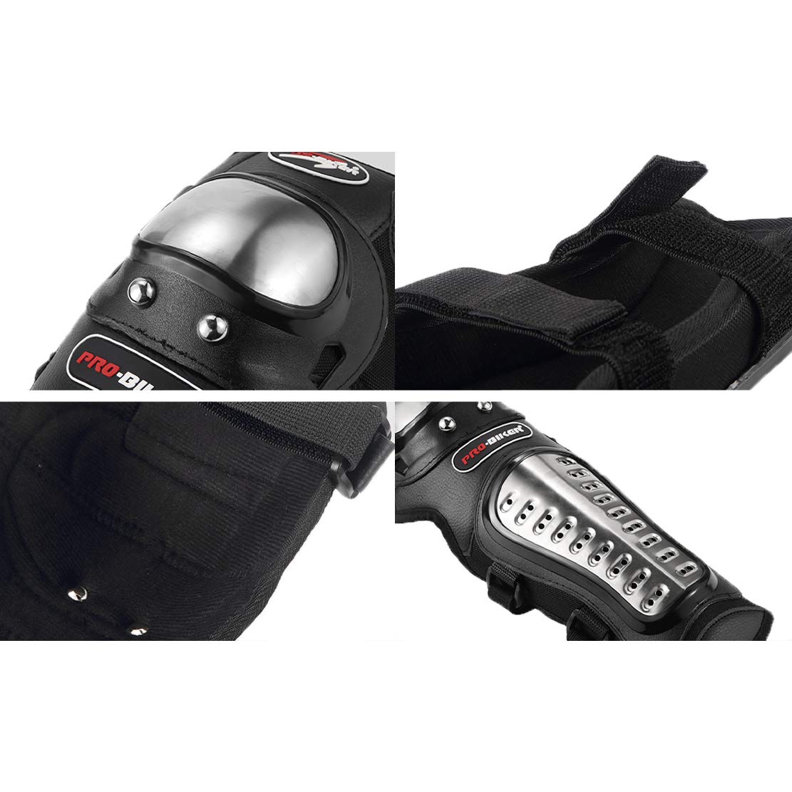 AKT Motorrad Knieschützer Pads Ellenbogenstütze Knieschutz 4 Teiliges Set Kreuz Motorradfahren Schutzausrüstung Anti-Fall 4 Jahreszeiten