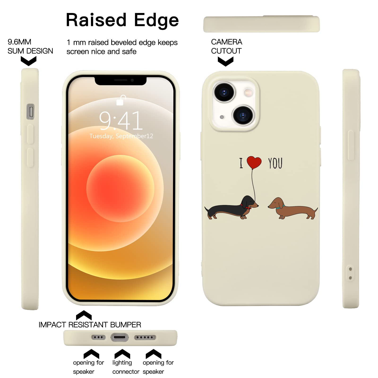 Générique Coque pour Iphone X/XS Silicone TPU Chat Chien Dog Cat Cute