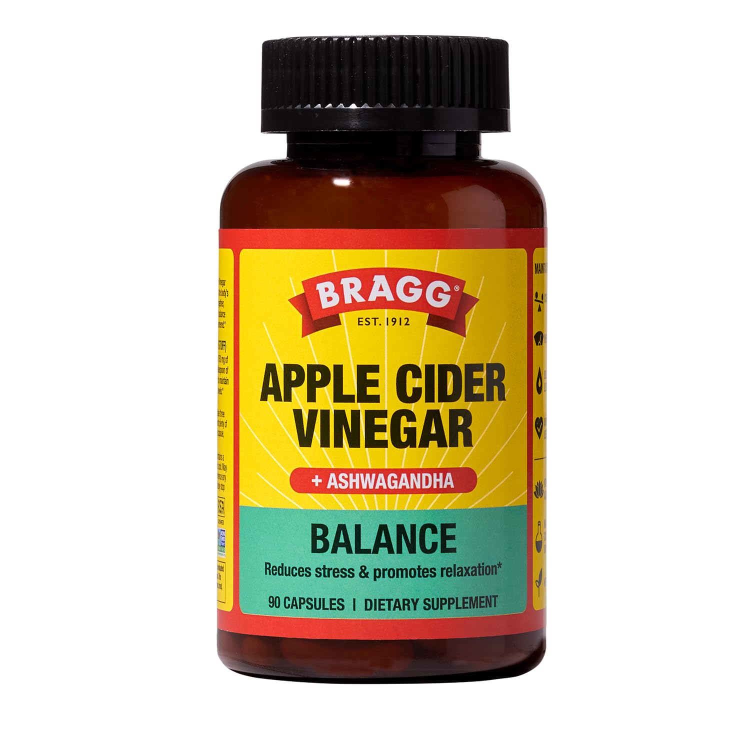 Bragg Daily Balance Apple Cider Vinegar and Sensoril Ashwagandha Capsules