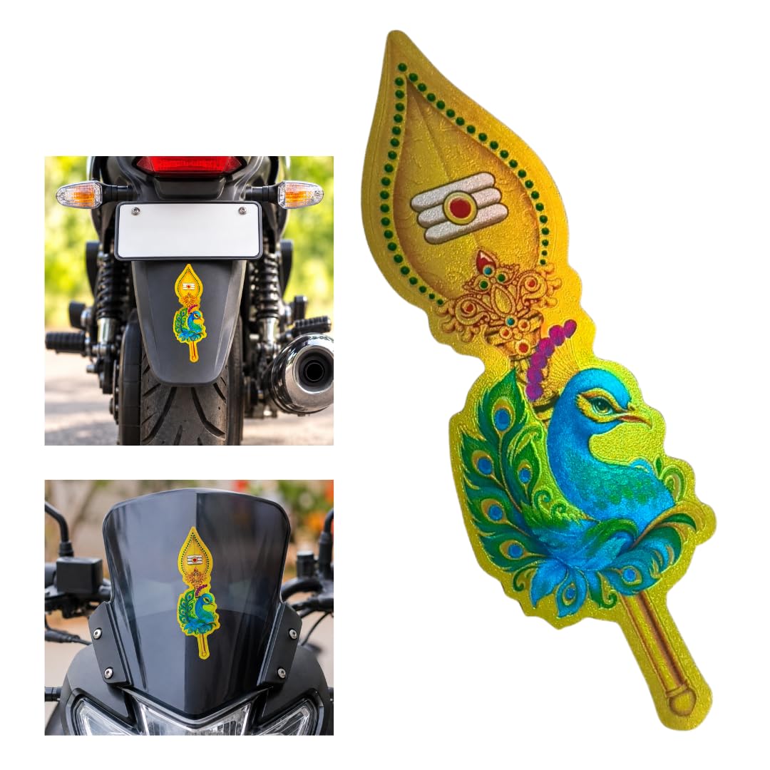 Vel Sticker for Bike, Car, Auto | Pack of 2, Gold Small 10 cm | Vinyl Waterproof Double Side Picture, Perfect for Bike-image-16
