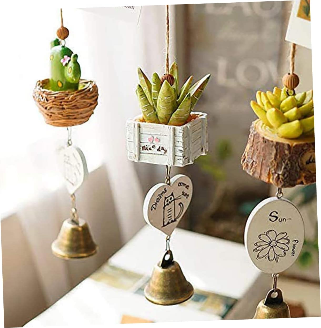 Amosfun 48pcs Christmas Bell Pendants Decorative Bells for Tree Ornaments DIY Craft Party Wedding Engagement