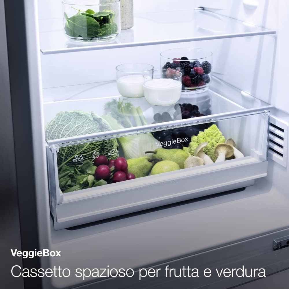 Miele KDN 4074 E Active Frigo-Congelatore a Posizionamento Libero, con No Frost, Vario Room, SuperCool e Veggie Box, Classe di Efficienza Energetica E, Acciaio Inox Miele KDN 4074 E Active Frigo-Congelatore a Posizionamento Libero, con No Frost, Vario Room, SuperCool e Veggie Box, Classe di Efficienza Energetica E, Acciaio Inox