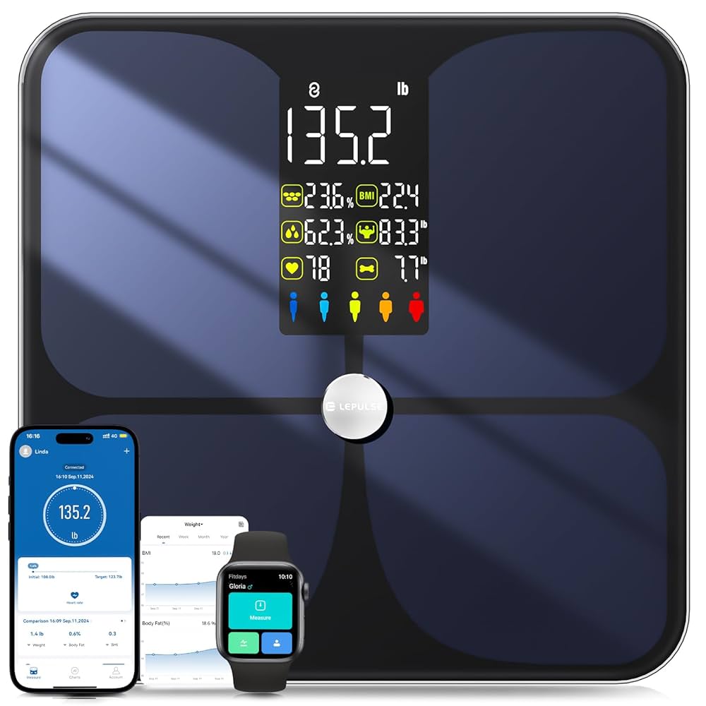 Amazon.com: Lepulse Smart Scale for Body Weight, Digital