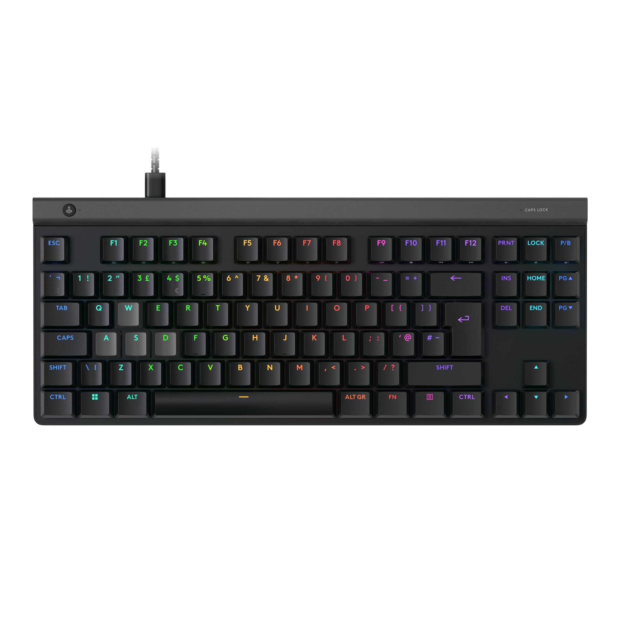 Logitech G G515 RAPID TKL Low-Profile Wired Gaming Keyboard | PC Gaming Keyboard, Analog Low-Profile Switches, Trigger, Ultra-Slim, USB-A port, QWERTY UK Layout - Black