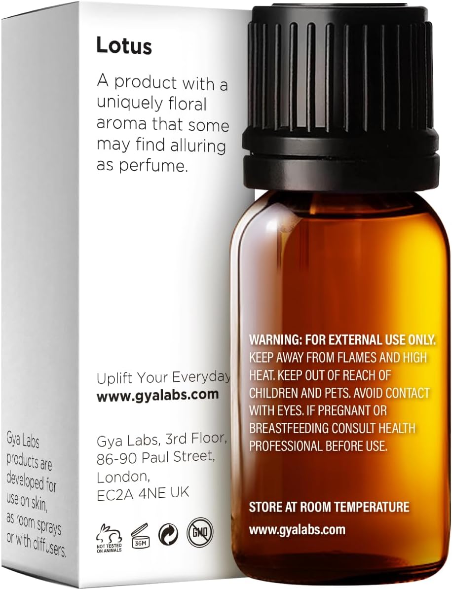 Gya Labs Lotus Essential Oil - 0.34 Fl Oz - for Hair, Skin, Diffuser, Aromatherapy & DIY Candle Making Scent - Image 2