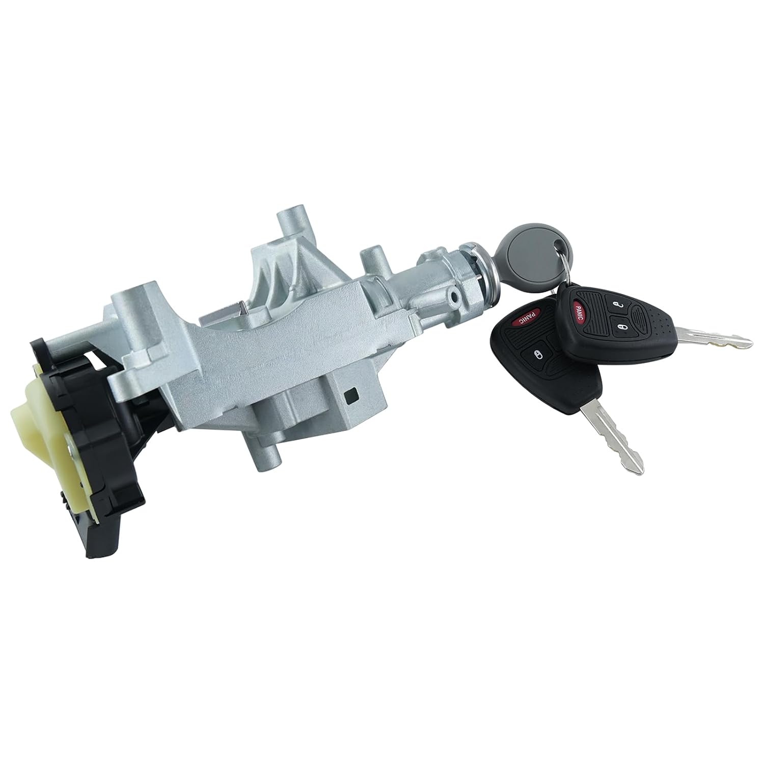 Ignition Lock Cylinder Assembly for 07-18 Jeep Wrangler,Liberty 08-12,Compass 07-17,Patrior 07-17,Avenger 08-14, Caliber Nitro 07-12, Pt Cruiser 06-10 Two Fob Key Shells and One Chip Key 68054822AB