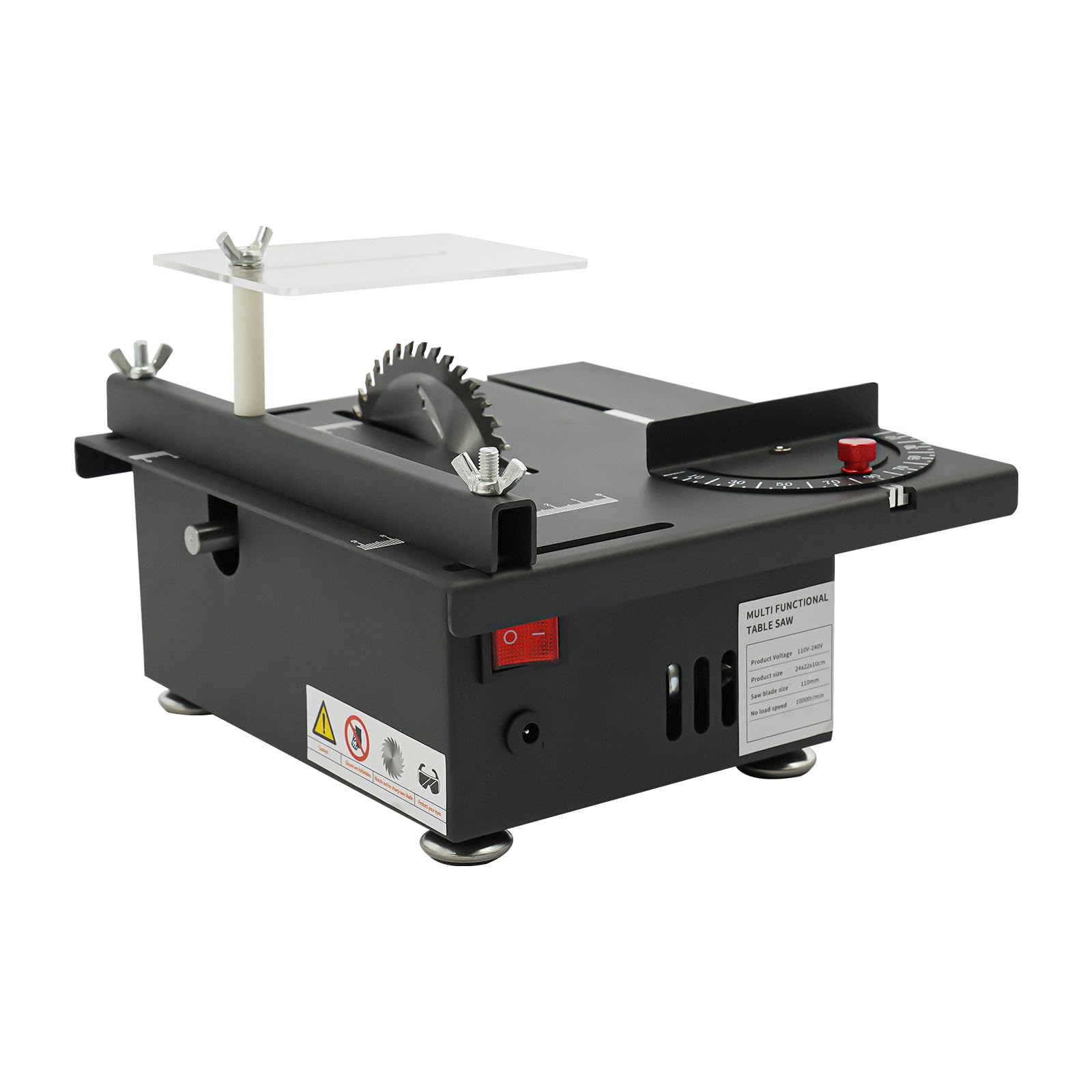 Mini sierra circular de mesa, 10000 rpm, multifunción, carpintería, 7 velocidades, 200 W, multifunción, portátil, de precisión, para manualidades, madera hecha a