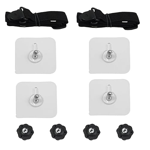 Miniatura 7 de Paquete de 2 correas de seguridad ajustables para muebles, anclajes de TV antipuntas para bebés a prueba de bebés, sin taladro, correas adhesivas