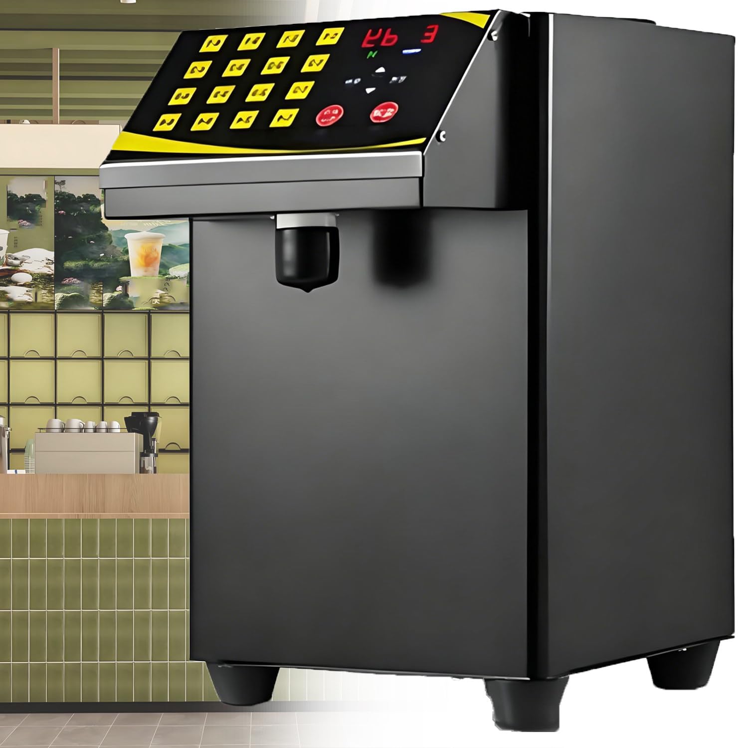 QuinteZhenTially 8.5l Beverage Dispenser for Fructose Drinks Black