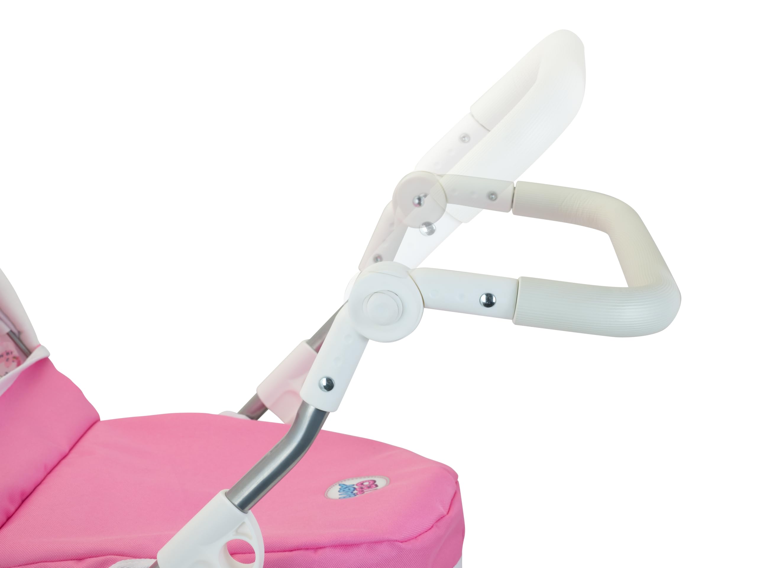 Teorema Ciao Ciccio - Carrozzina In Metallo Schienale Regolabile, 47x17x60 h 72, Bianco/ Beige