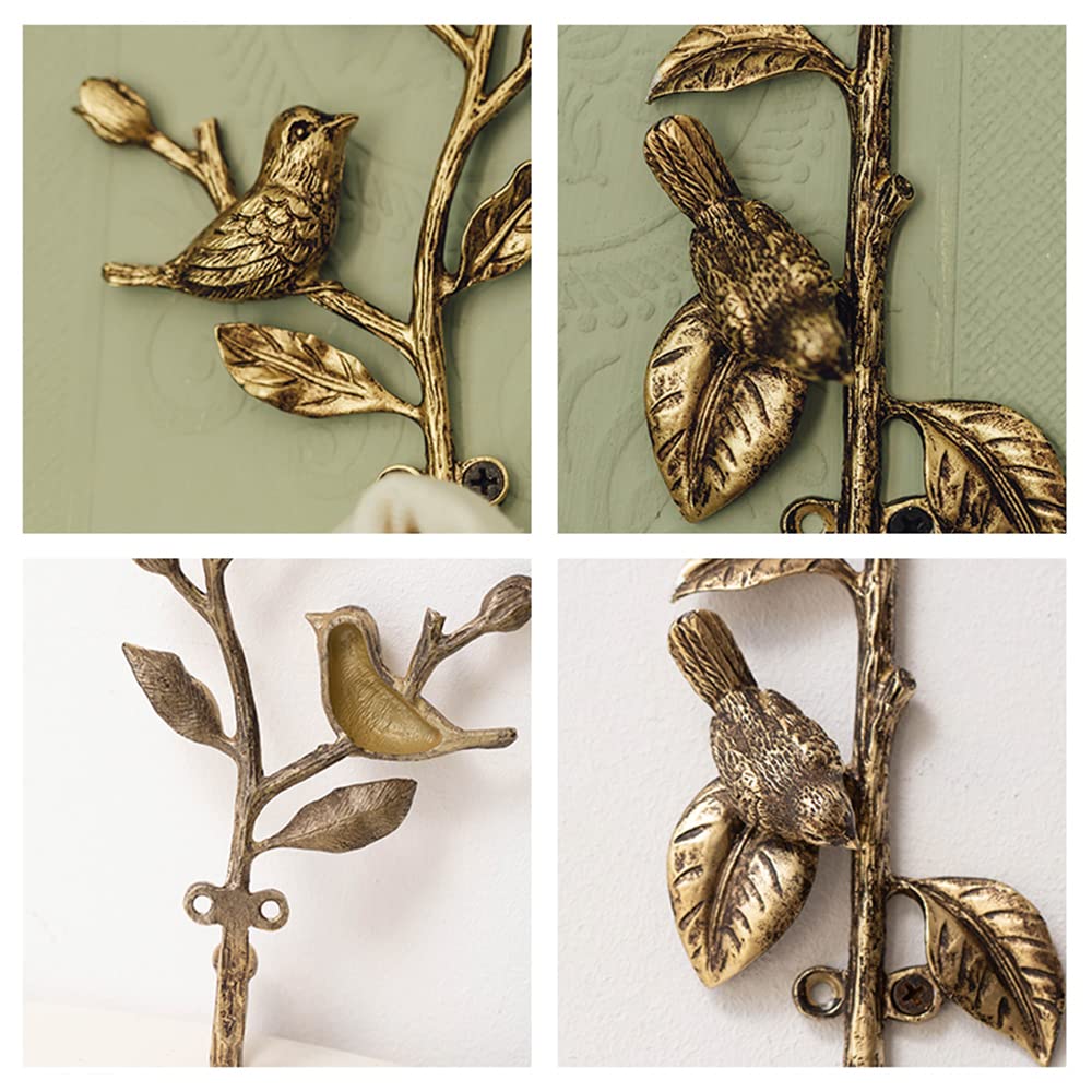 Ganchos de pared decorativos de aleación para colgar abrigos, sombreros, llaves, bolsos y ropa en el pasillo, baño (B)