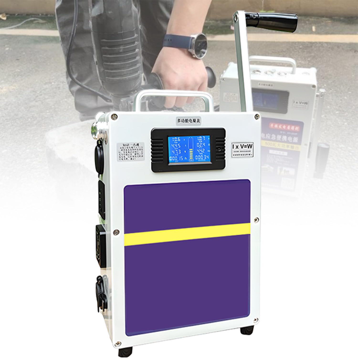 Generador de manivela de Gran Capacidad para Exteriores, estación de energía portátil con Cargador USB, Ideal para Acampar en casa, Cargar Smartphones y Cargar portátiles