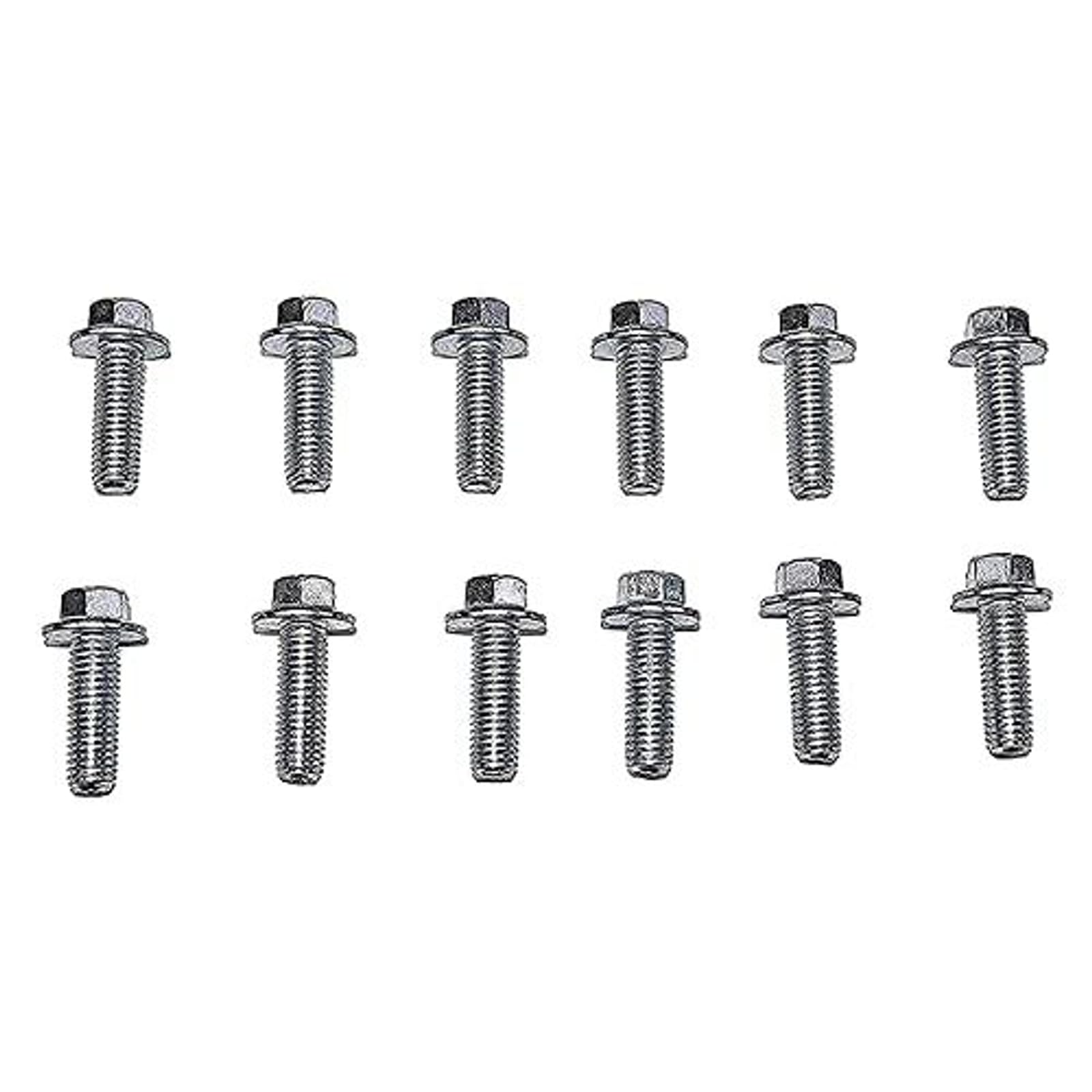 Stop Exhaust Leaks for Good - A-Team Performance Hex Flange Bolts LS Exhaust Manifold Header Kit - Zinc-Plated Durability for GM LS1 LS3 LS2